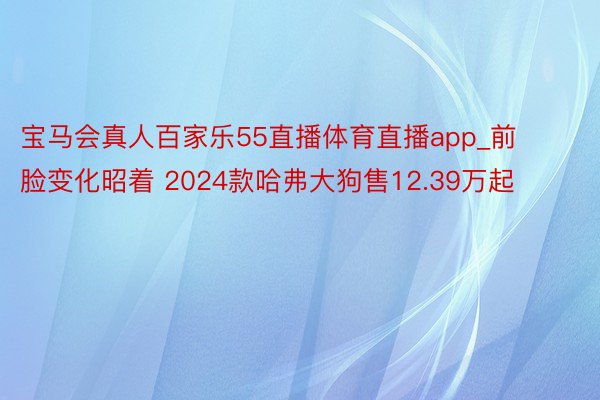 宝马会真人百家乐55直播体育直播app_前脸变化昭着 2024款哈弗大狗售12.39万起